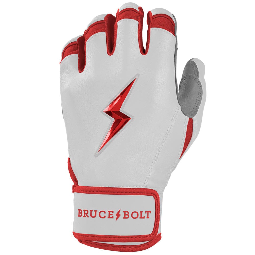 Chrome Series Short Cuff Batting Gloves - Red- thumb 3