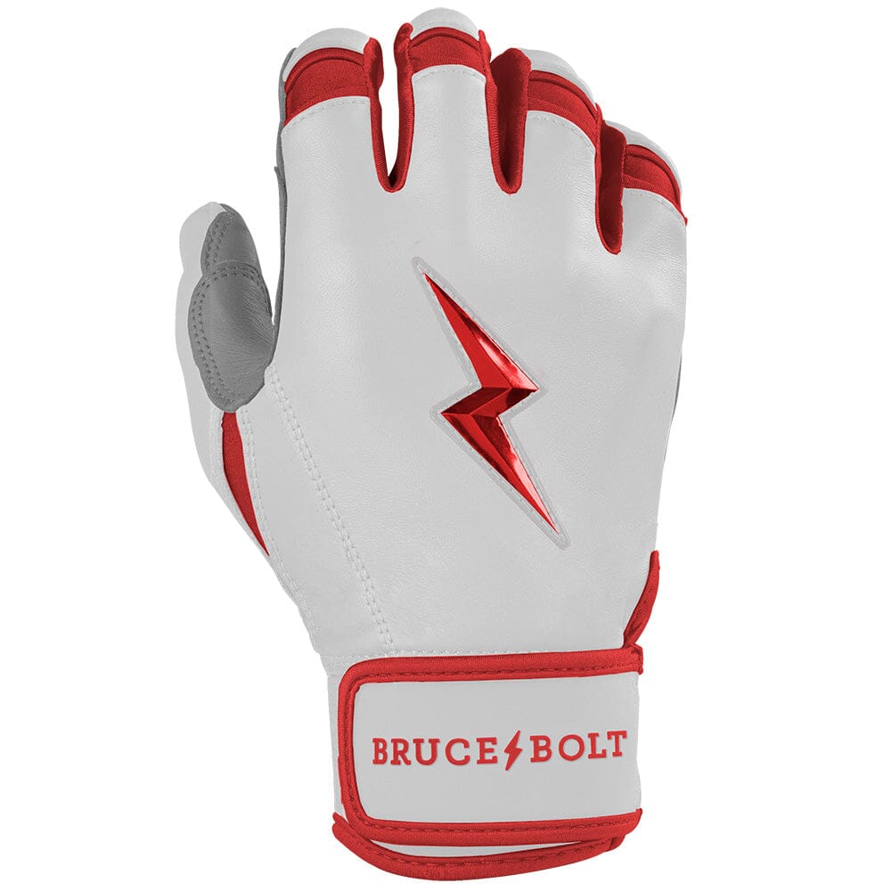 Chrome Series Short Cuff Batting Gloves - Red- thumb 4