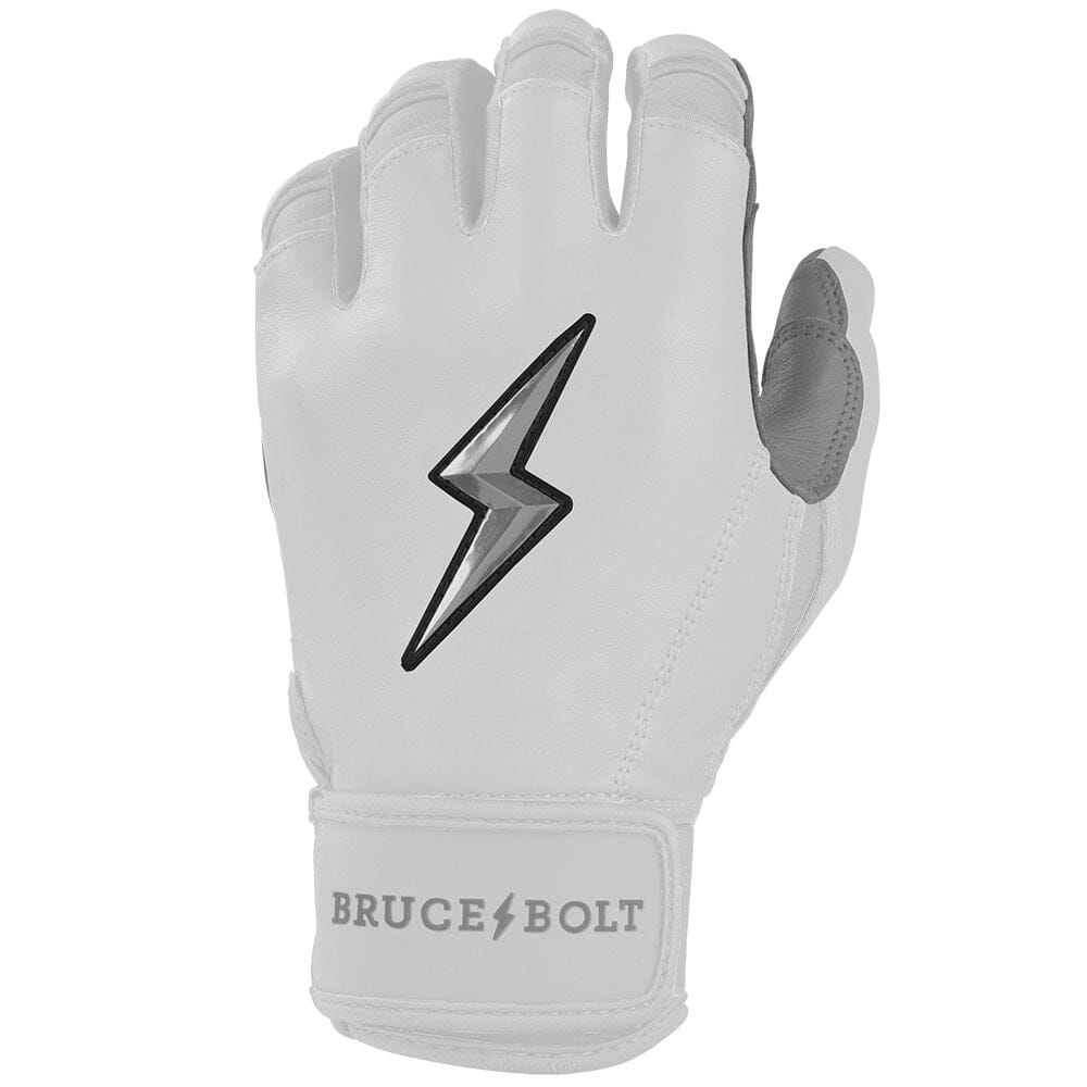 Chrome Series Short Cuff Batting Gloves - White- thumb 3