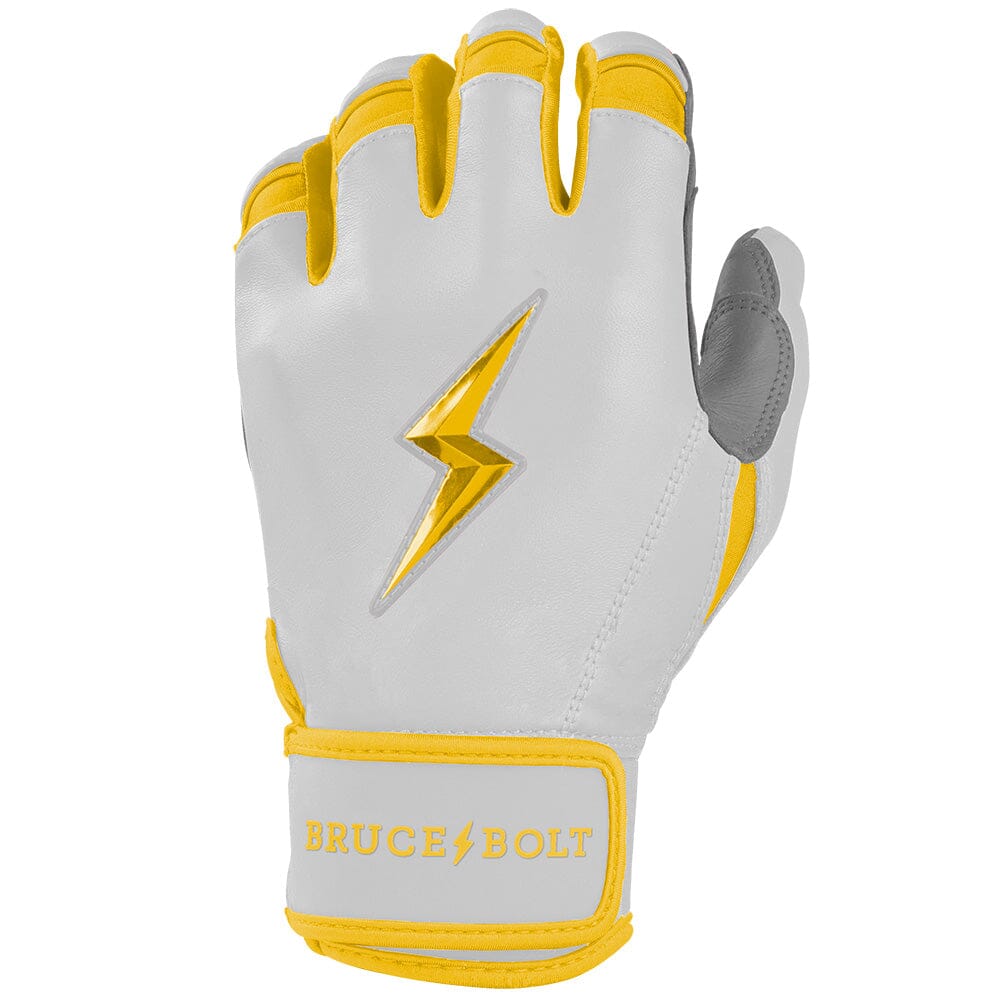 Chrome Series Short Cuff Batting Gloves - Yellow- thumb 3