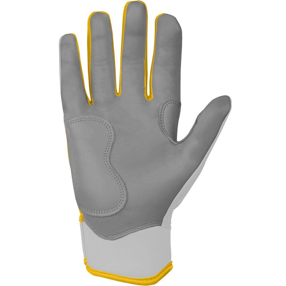Chrome Series Short Cuff Batting Gloves - Yellow- thumb 2