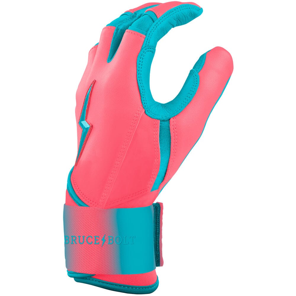 Max Clark Signature Series Long Cuff Batting Gloves - Pink/Teal- thumb 6