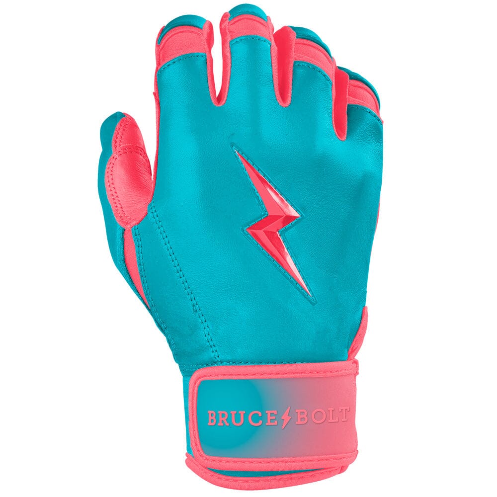 Max Clark Signature Series Short Cuff Batting Gloves - Pink/Teal- thumb 5