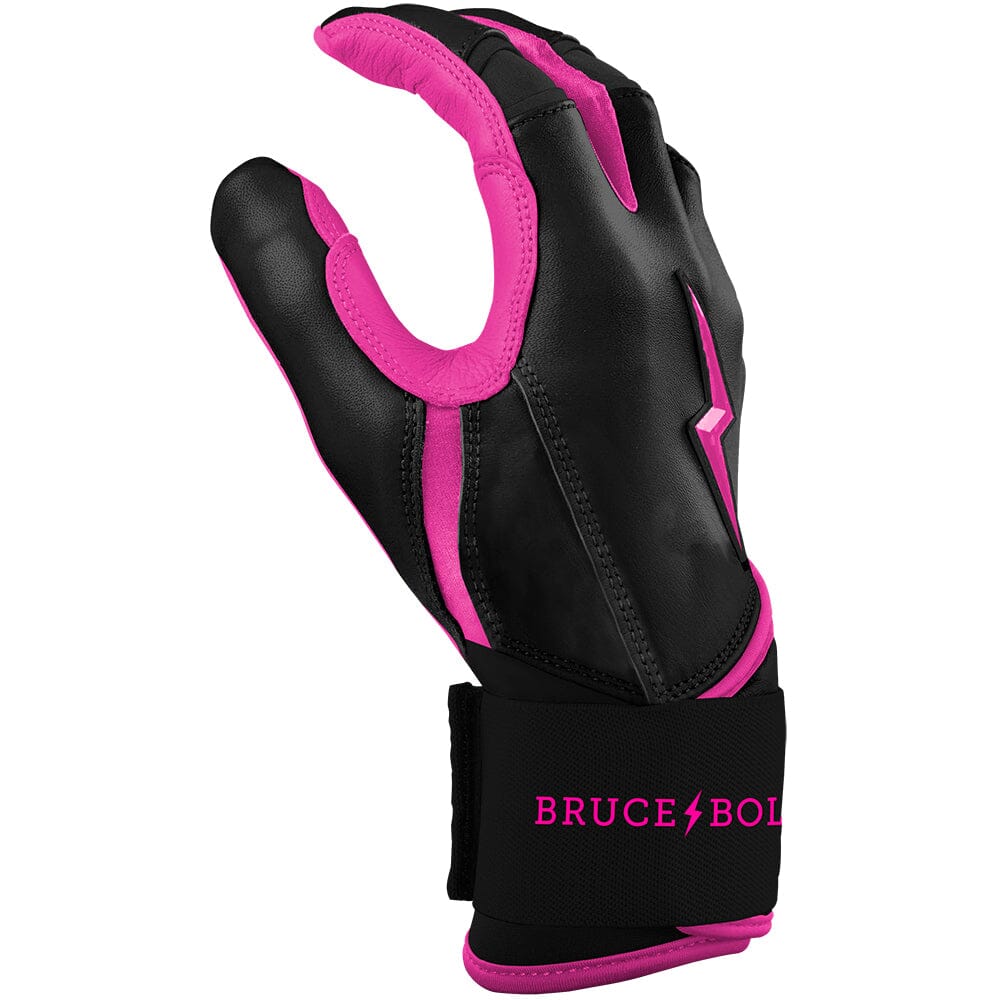 Bear Series Long Cuff Batting Gloves - Hot Pink- thumb 5