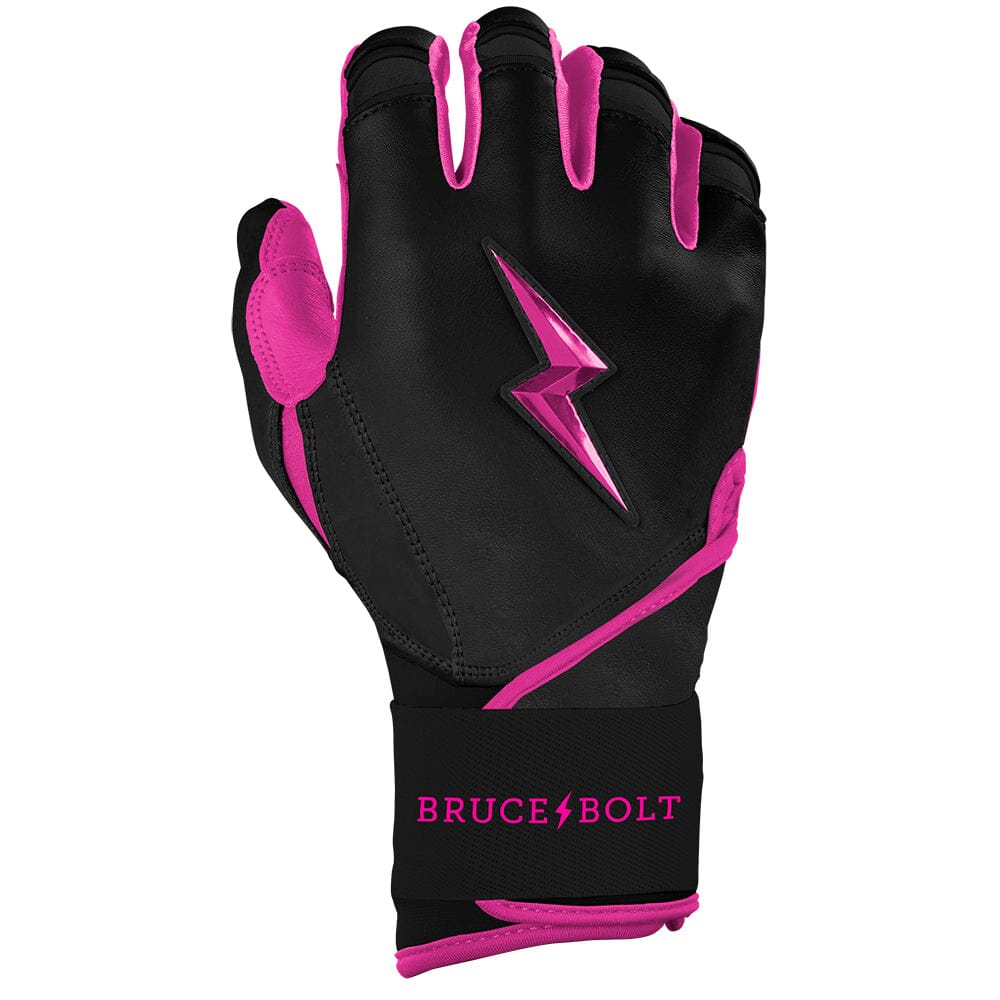 Bear Series Long Cuff Batting Gloves - Hot Pink- thumb 4