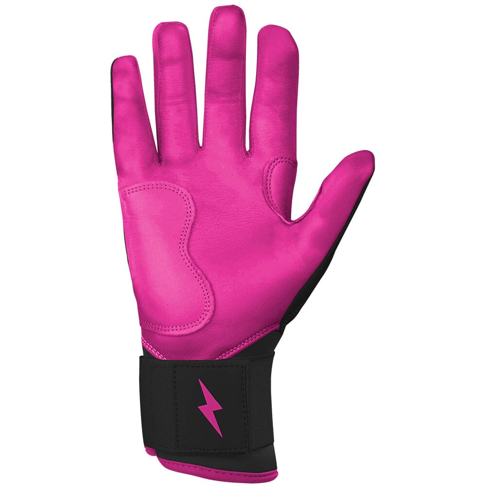 Bear Series Long Cuff Batting Gloves - Hot Pink- thumb 2