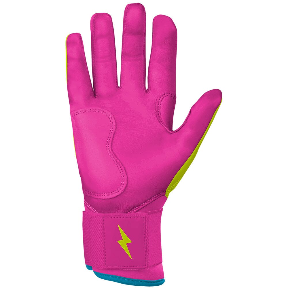Bear Series Long Cuff Batting Gloves - Caribbean Yellow- thumb 2