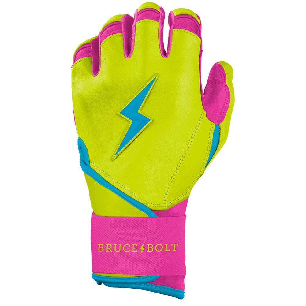 Bear Series Long Cuff Batting Gloves - Caribbean Yellow- thumb 3