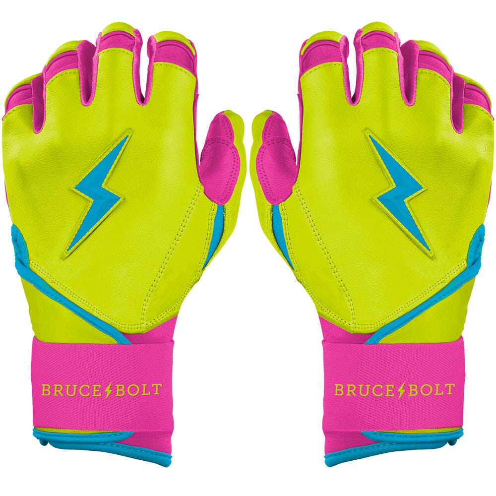Bear Series Long Cuff Batting Gloves - Caribbean Yellow- thumb 1