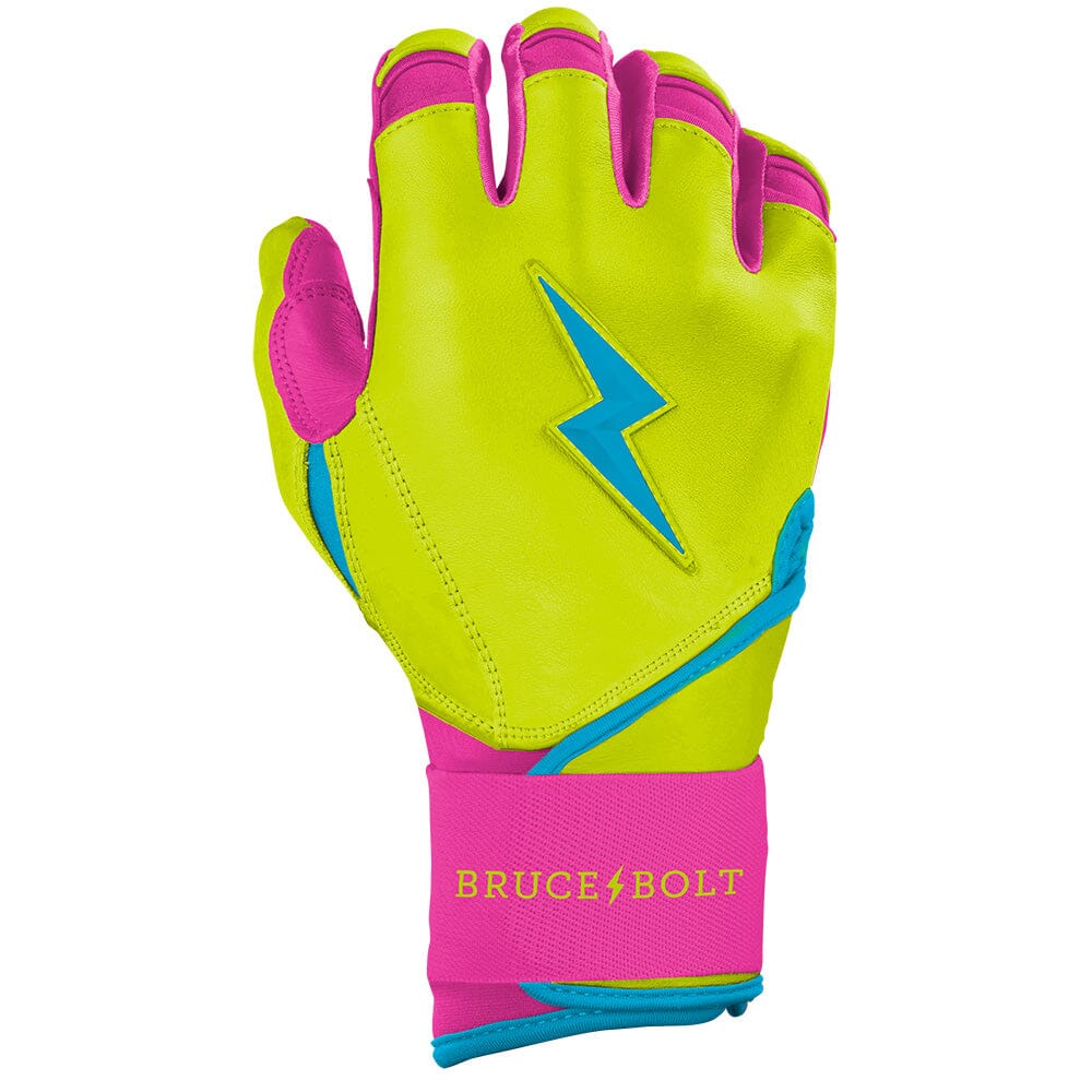Bear Series Long Cuff Batting Gloves - Caribbean Yellow- thumb 4