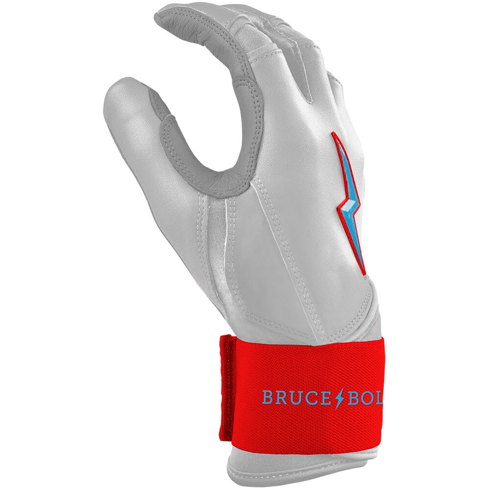 Bear Series Long Cuff Batting Gloves - Miami White- thumb 5