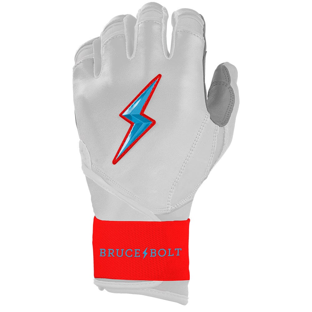 Bear Series Long Cuff Batting Gloves - Miami White- thumb 3
