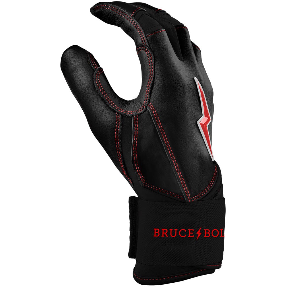 Bear Series Long Cuff Batting Gloves - Black- thumb 5