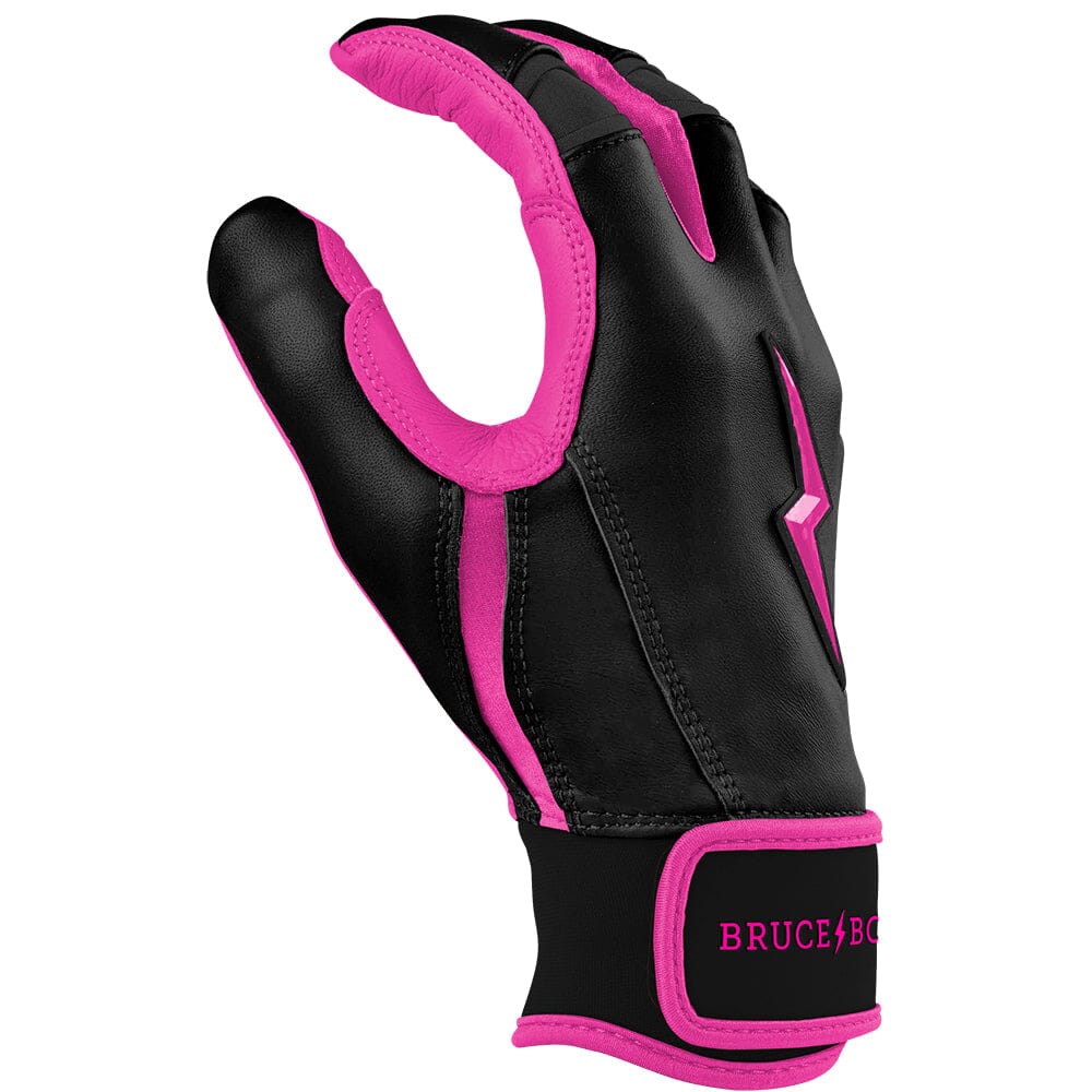 Bear Series Short Cuff Batting Gloves - Hot Pink- thumb 5
