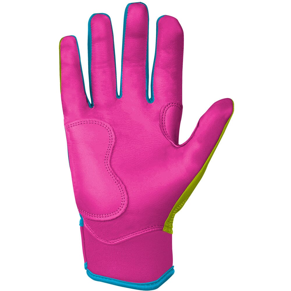 Bear Series Short Cuff Batting Gloves - Caribbean Yellow- thumb 2