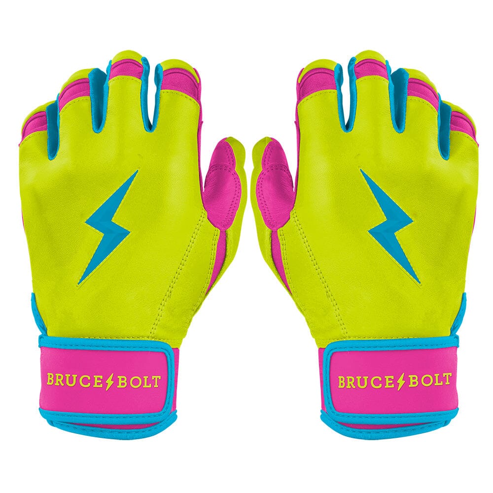 Bear Series Short Cuff Batting Gloves - Caribbean Yellow- thumb 1