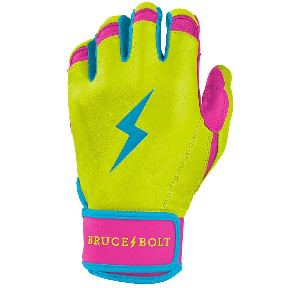Bear Series Short Cuff Batting Gloves - Caribbean Yellow- thumb 3