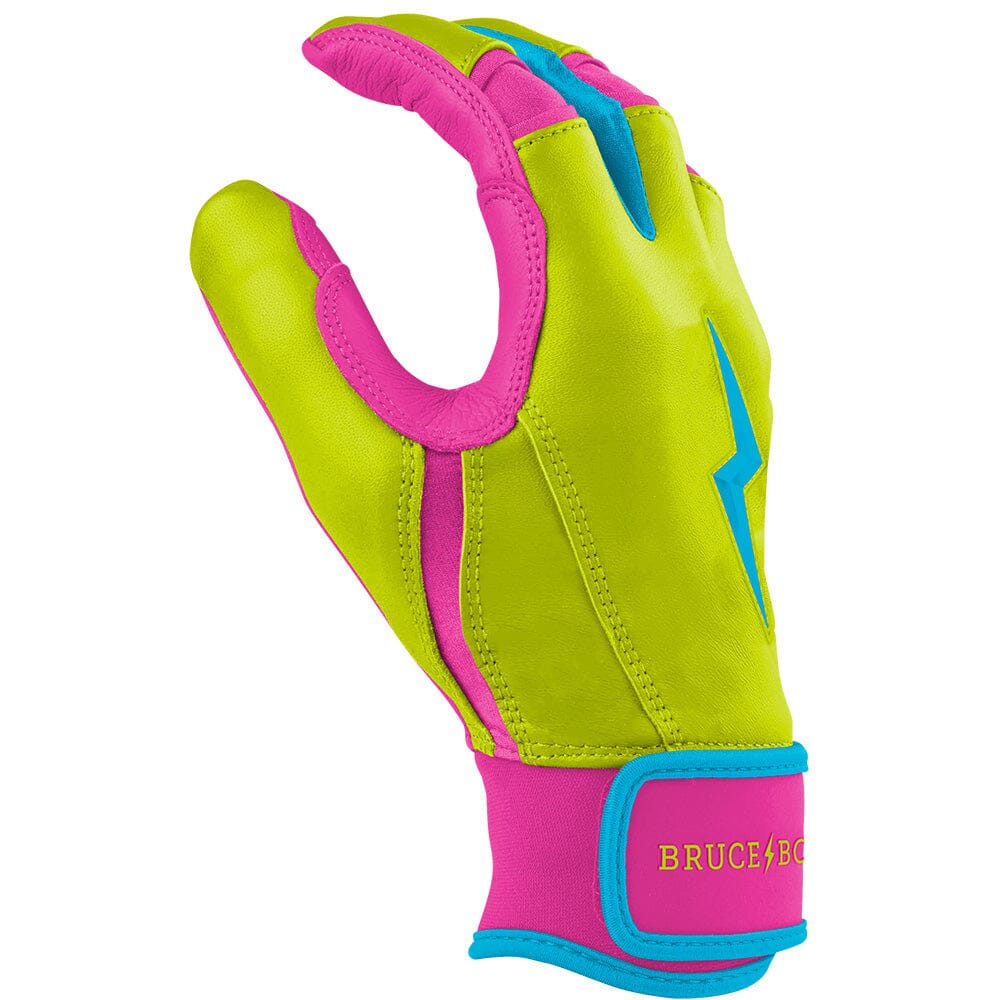 Bear Series Short Cuff Batting Gloves - Caribbean Yellow- thumb 5