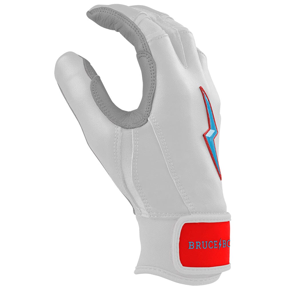 Bear Series Short Cuff Batting Gloves - Miami White- thumb 5