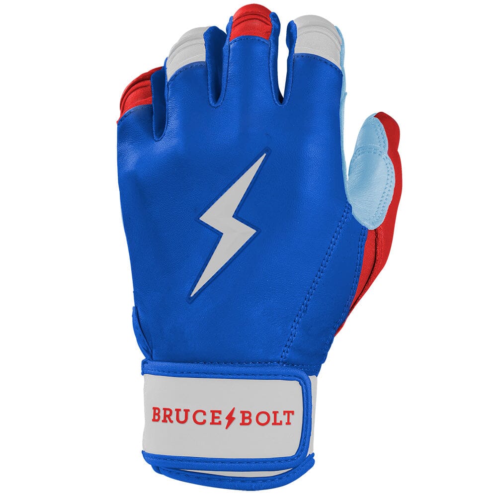 Bear Series Short Cuff Batting Gloves - Red, White & Blue- thumb 3