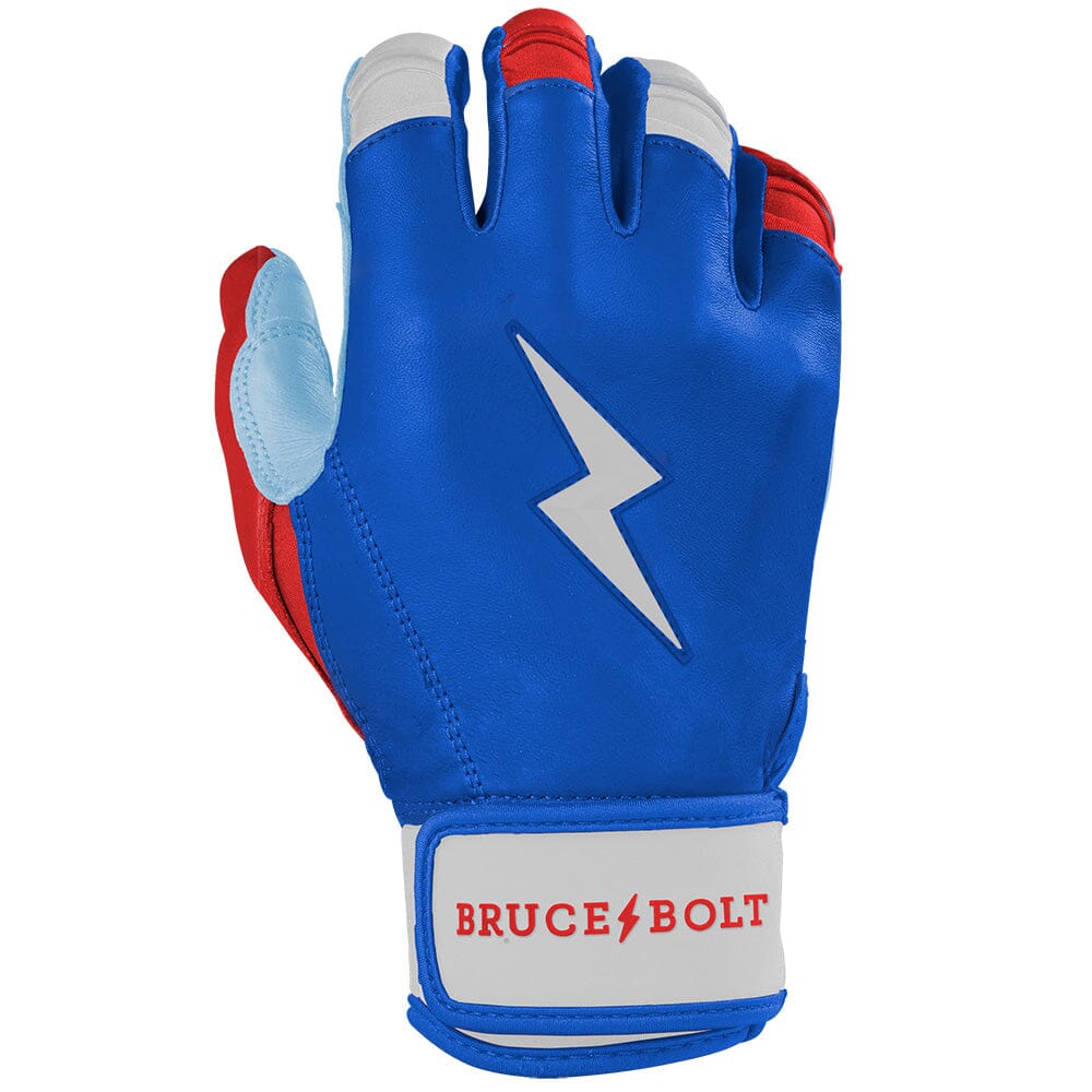 Bear Series Short Cuff Batting Gloves - Red, White & Blue- thumb 4