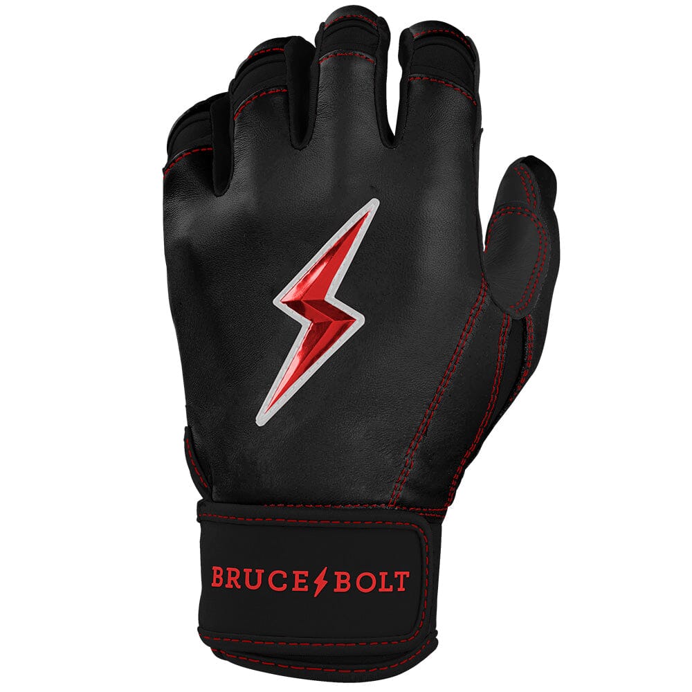 Bear Series Short Cuff Batting Gloves - Black- thumb 3