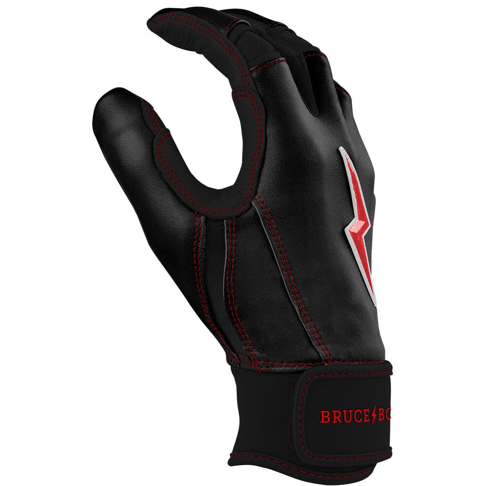 Bear Series Short Cuff Batting Gloves - Black- thumb 5