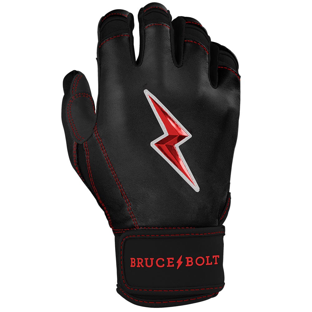 Bear Series Short Cuff Batting Gloves - Black- thumb 4