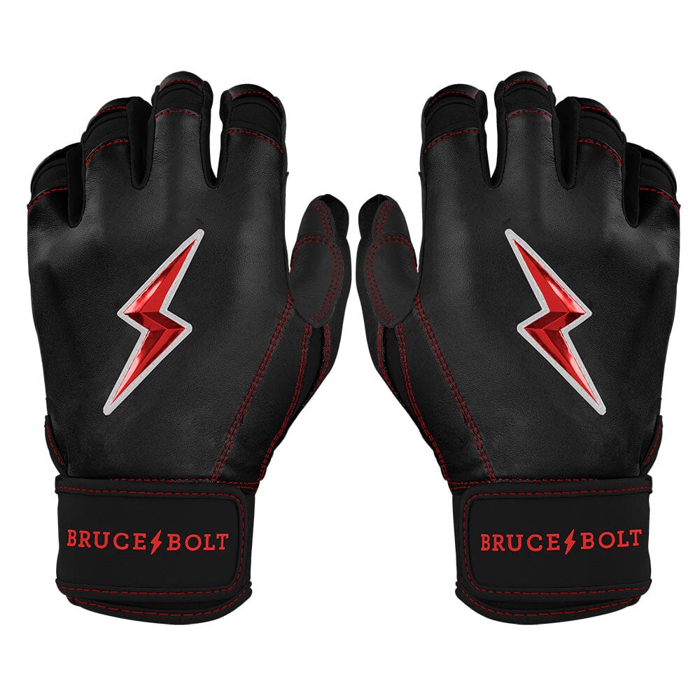 Bear Series Short Cuff Batting Gloves - Black- quickbuy