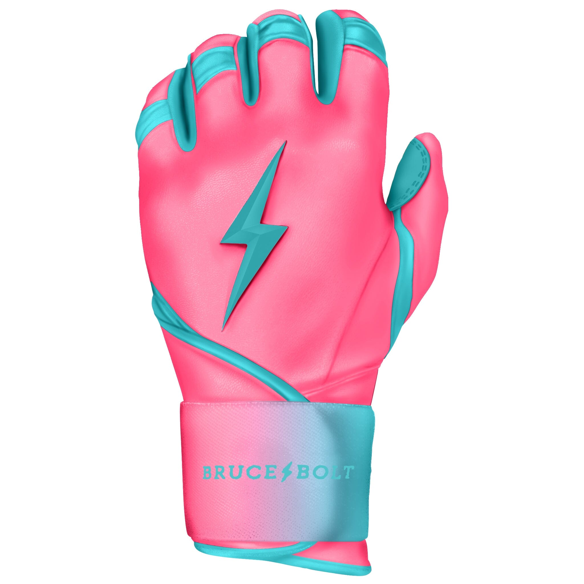 Personalized Max Clark Signature Series Long Cuff Batting Gloves - Pink/Teal- thumb 3