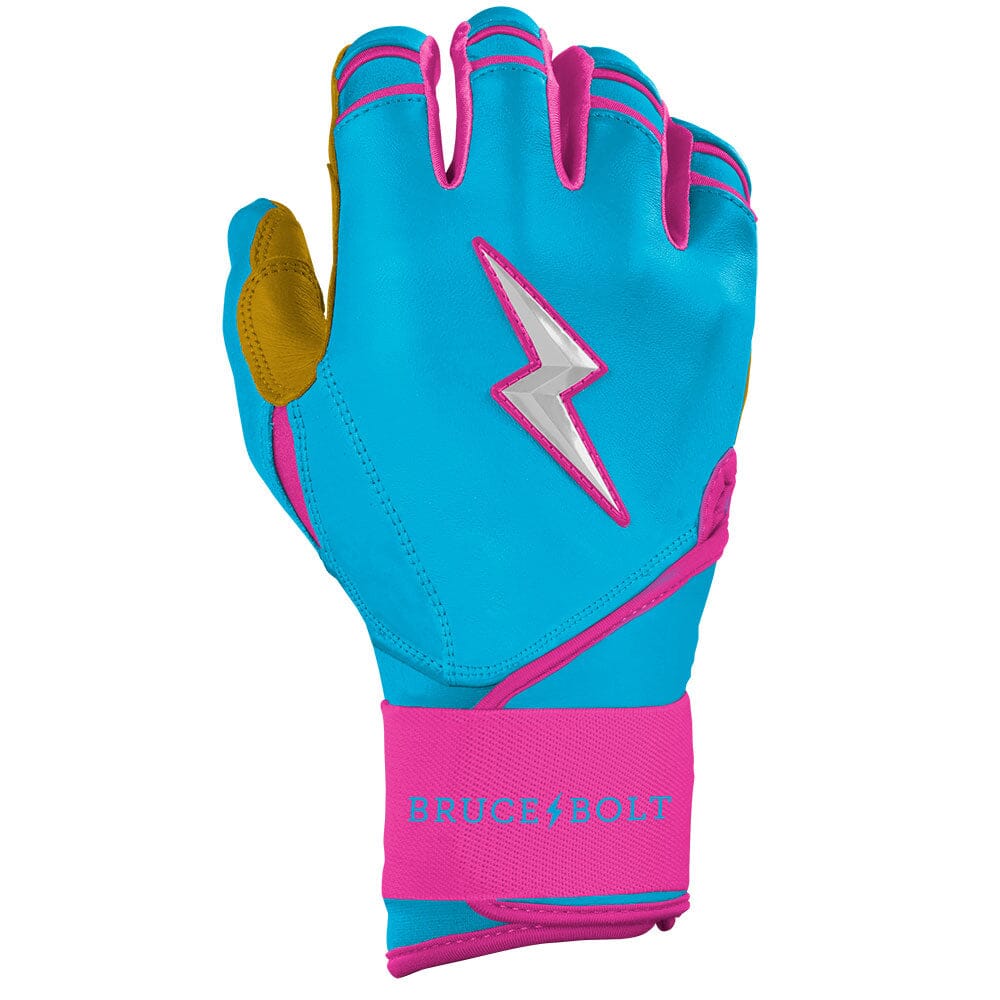 Harrison Bader Signature Series Long Cuff Batting Gloves - Blue/Pink- thumb 4