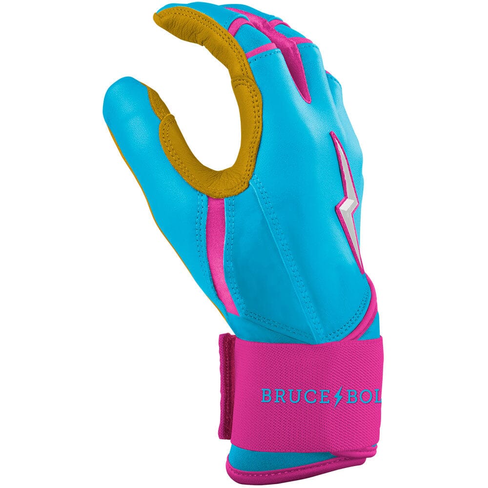 Harrison Bader Signature Series Long Cuff Batting Gloves - Blue/Pink- thumb 5