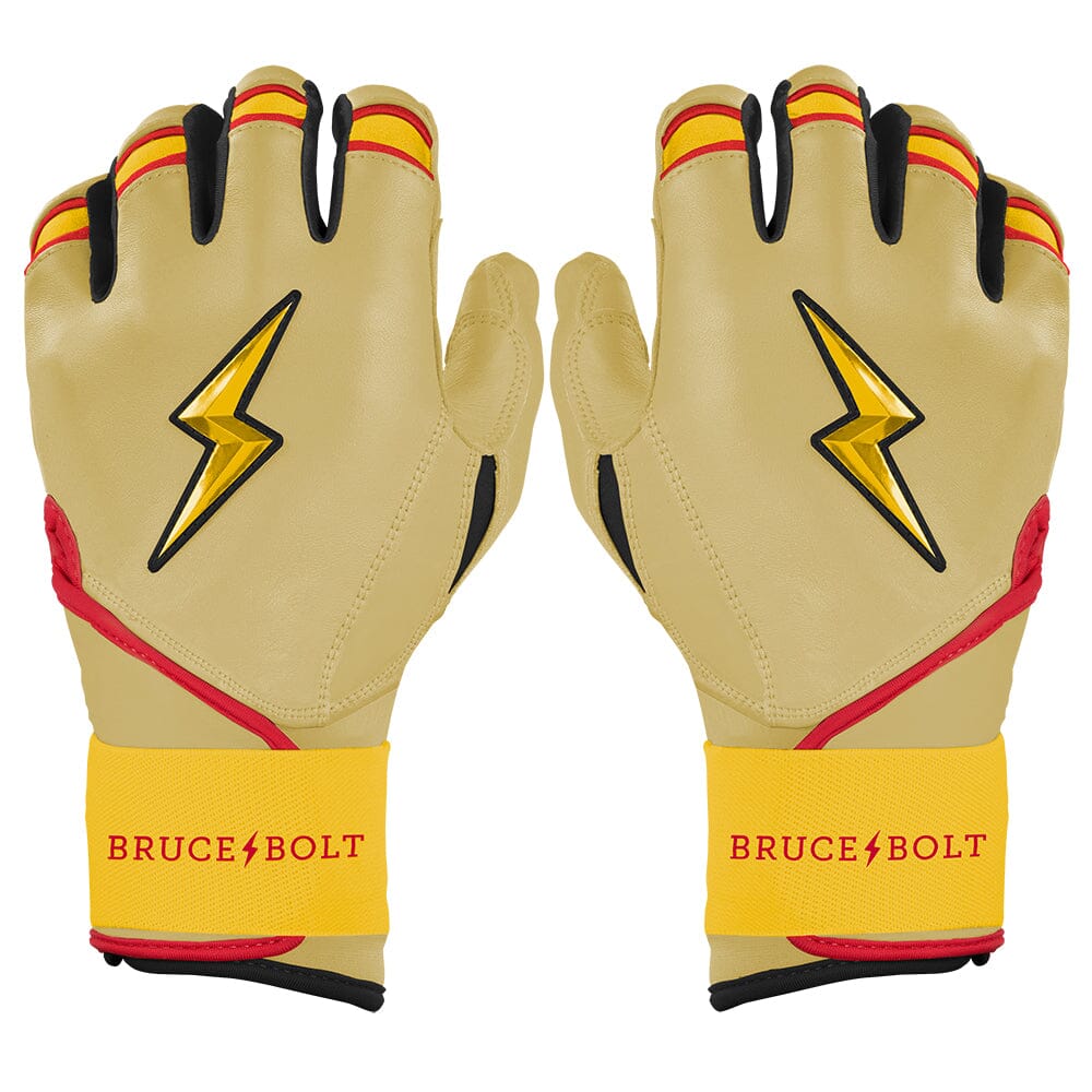 Konnor Griffin Limited Edition Long Cuff Batting Gloves - Griffin Ivory- quickbuy