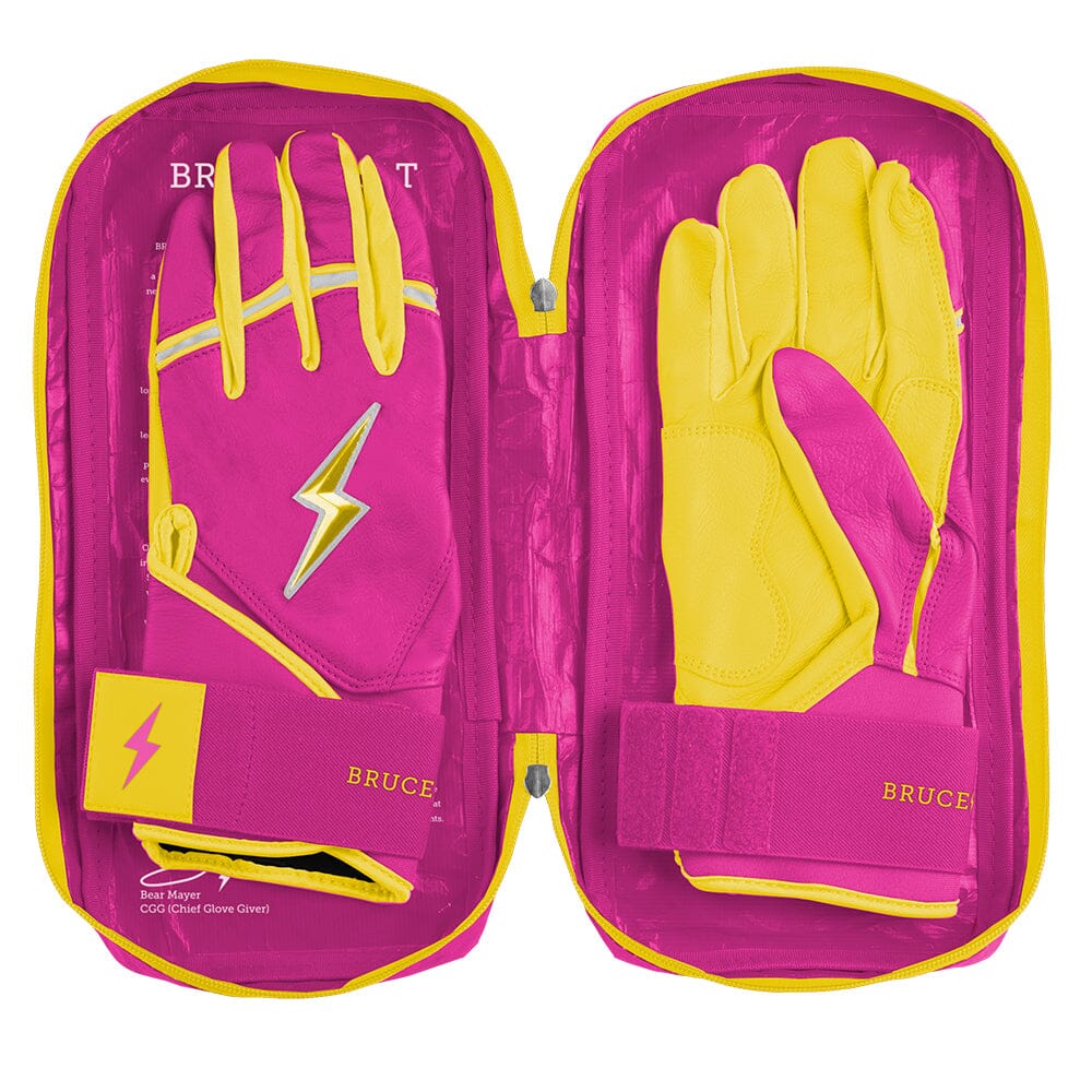 Dexter McCleon Jr. Signature Series Long Cuff Batting Gloves - Pink Lemonade- thumb 6