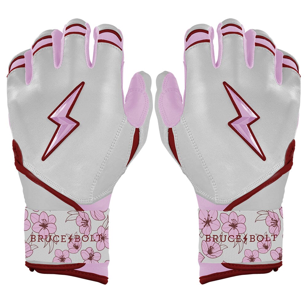 Lars Nootbaar Signature Series Long Cuff Batting Gloves - White/Pink- quickbuy