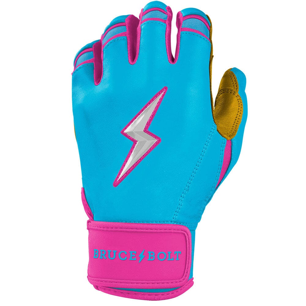Harrison Bader Signature Series Short Cuff Batting Gloves - Blue/Pink- thumb 3