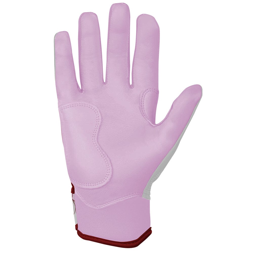Lars Nootbaar Signature Series Short Cuff Batting Gloves - White/Pink- quickbuy