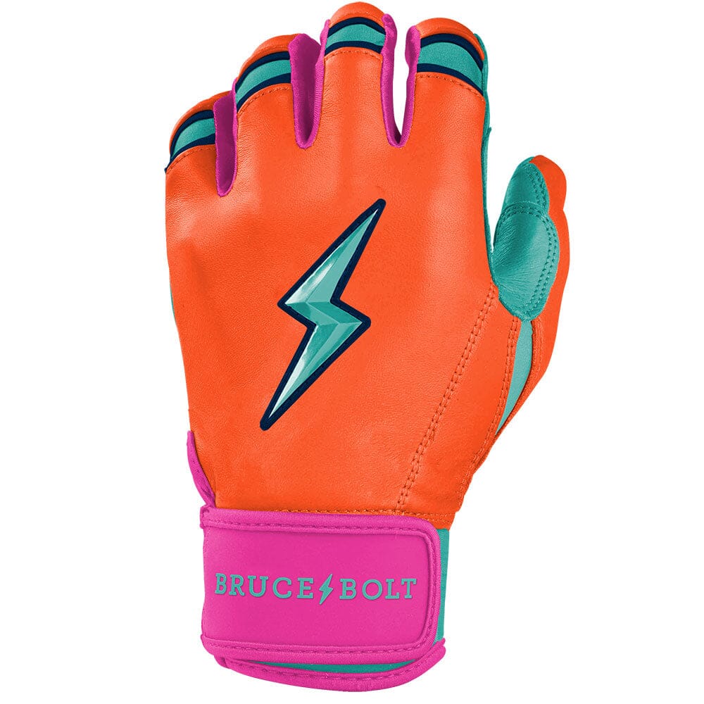 Fernando Tatis Jr. Signature Series Short Cuff Batting Gloves - Aqua/Orange- thumb 3