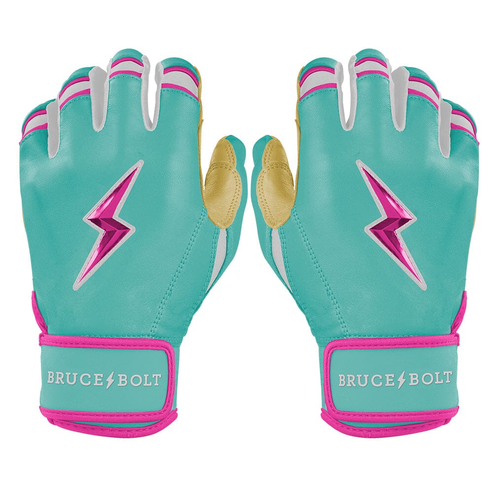 Fernando Tatis Jr. Signature Series Short Cuff Batting Gloves - Mint/Pink- thumb 1