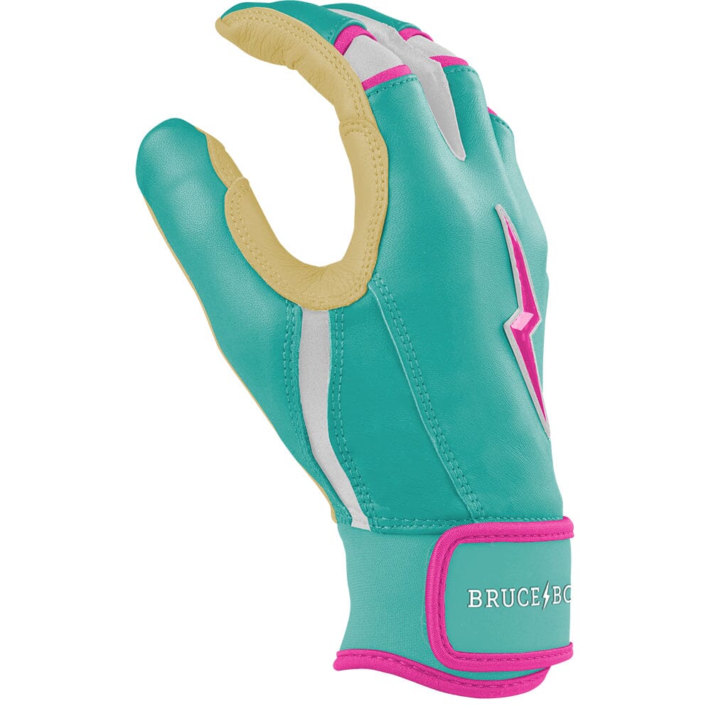 Fernando Tatis Jr. Signature Series Short Cuff Batting Gloves - Mint/Pink- thumb 5