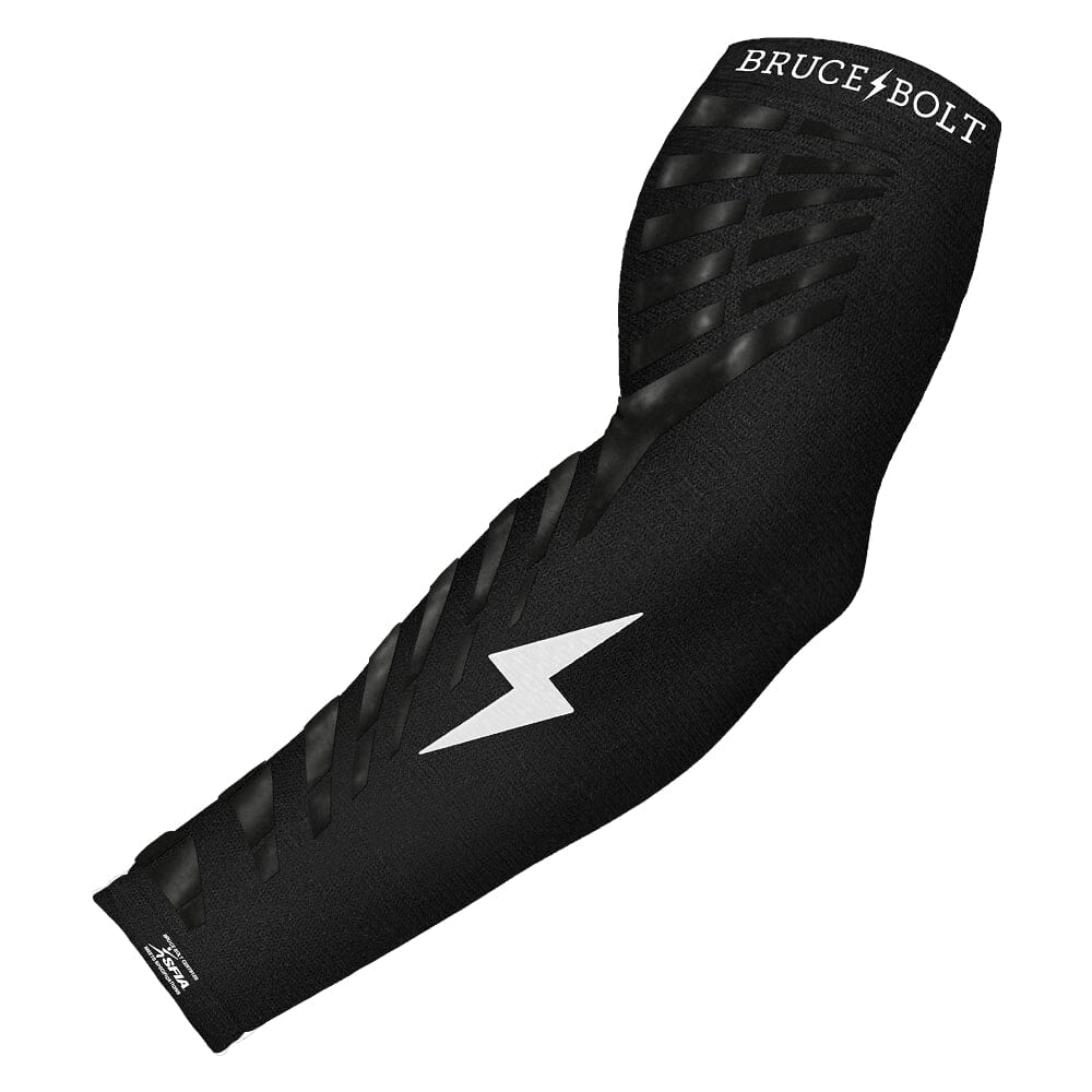 Tackified Compression Premium Arm Sleeves (Pair) - Black- quickbuy