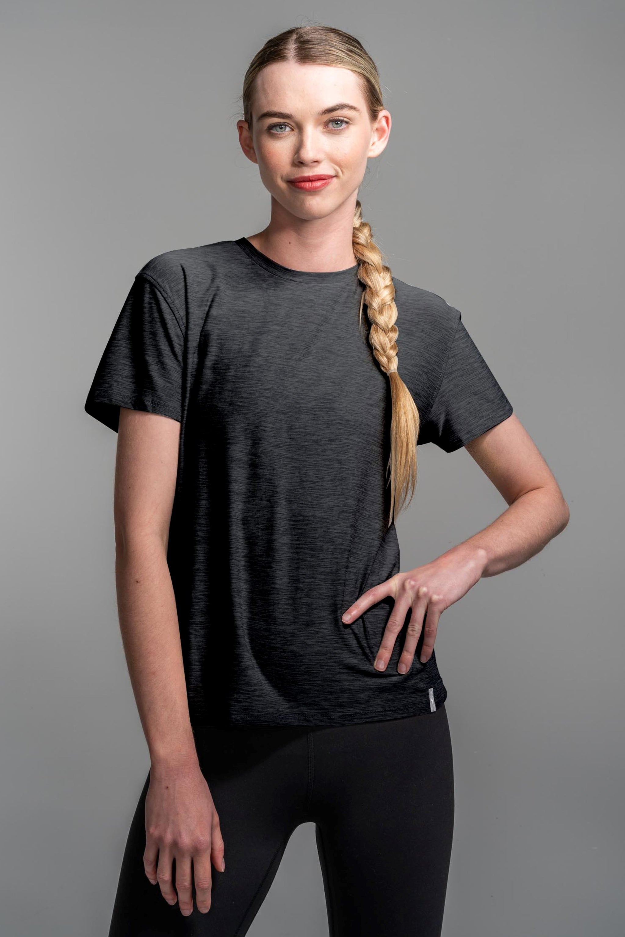 Women's SuperSoft Short Sleeve Shirt - Charcoal- quickbuy