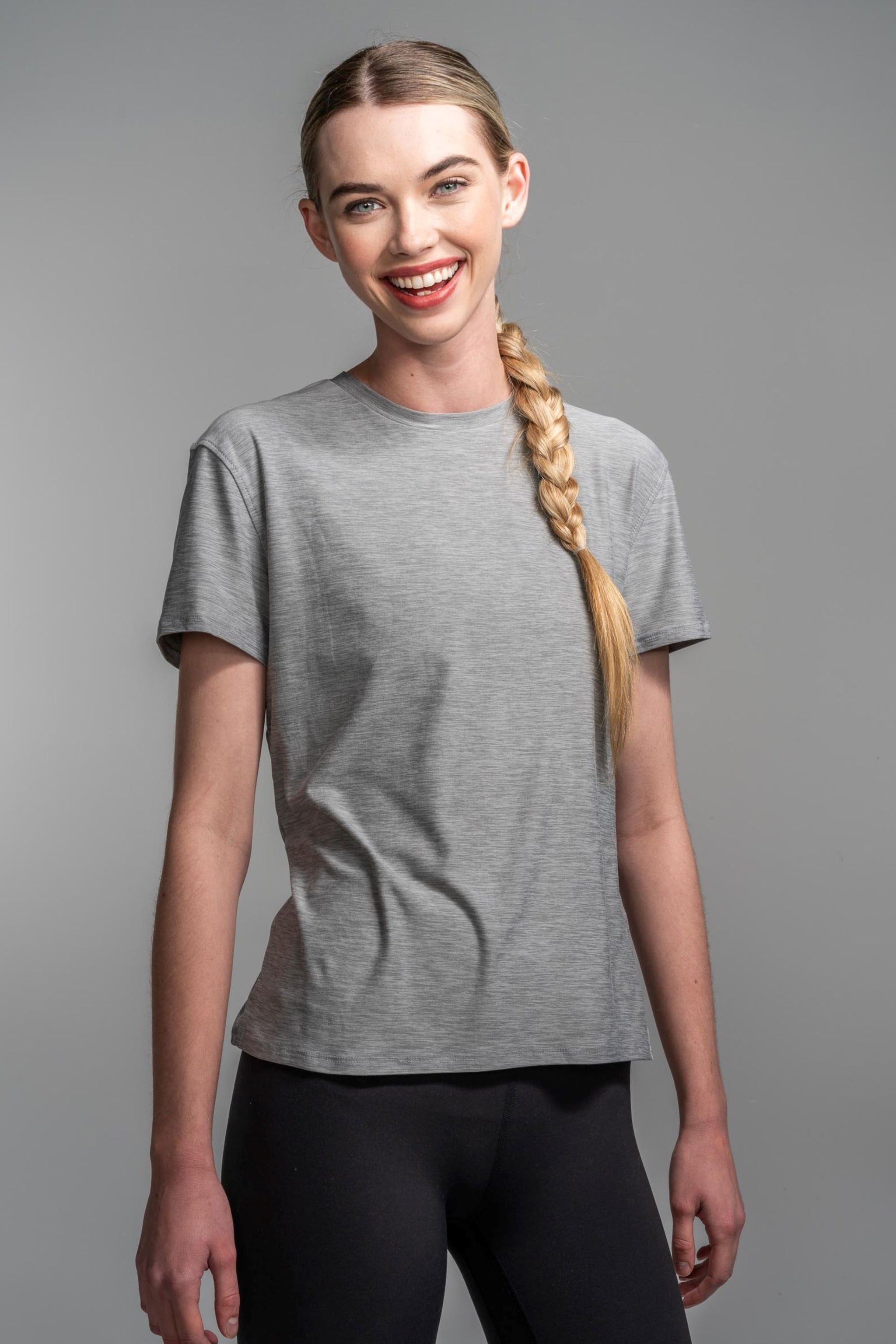 Women's SuperSoft Short Sleeve Shirt - Grey- quickbuy