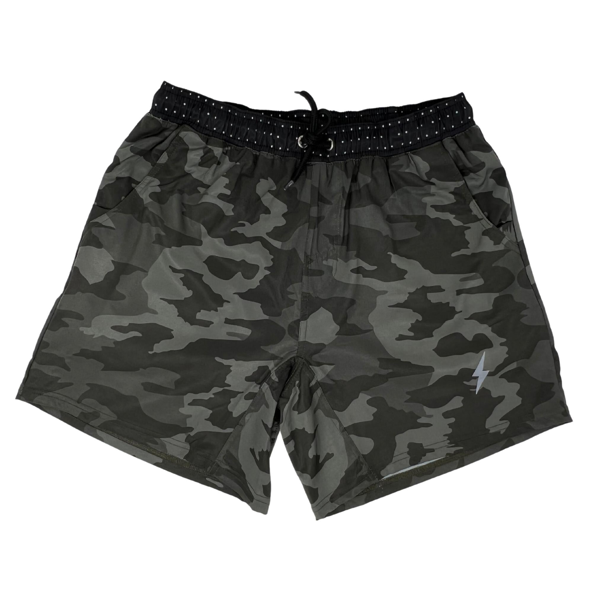 Performance 5" Short w/ Liner - Camo Green- thumb 1