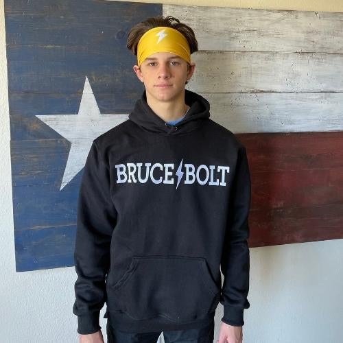 "BRUCE BOLT" Hoodie - Black/White- quickbuy