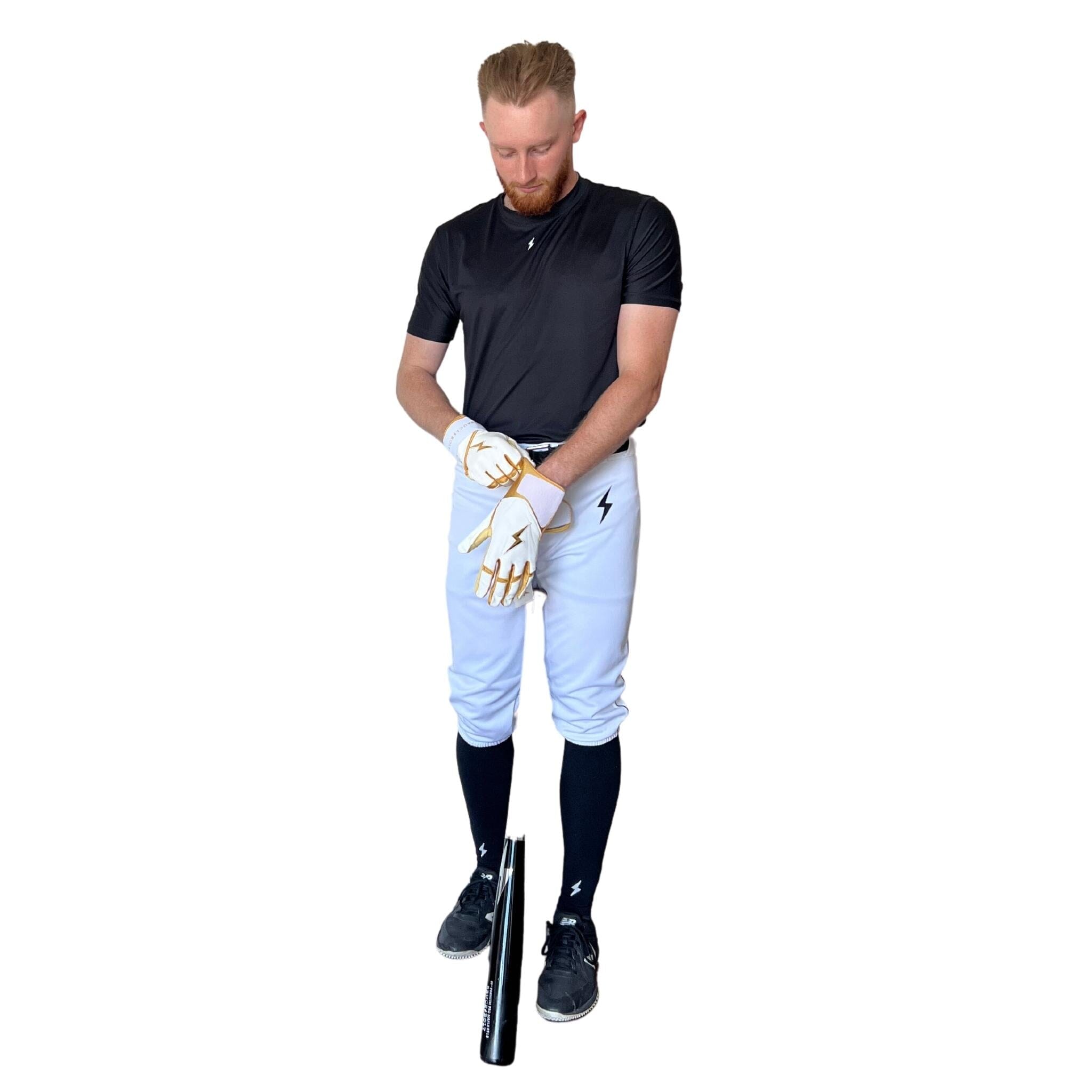 Premium Pro Baseball Knicker Pant w/ Piping - White/Black- thumb 4