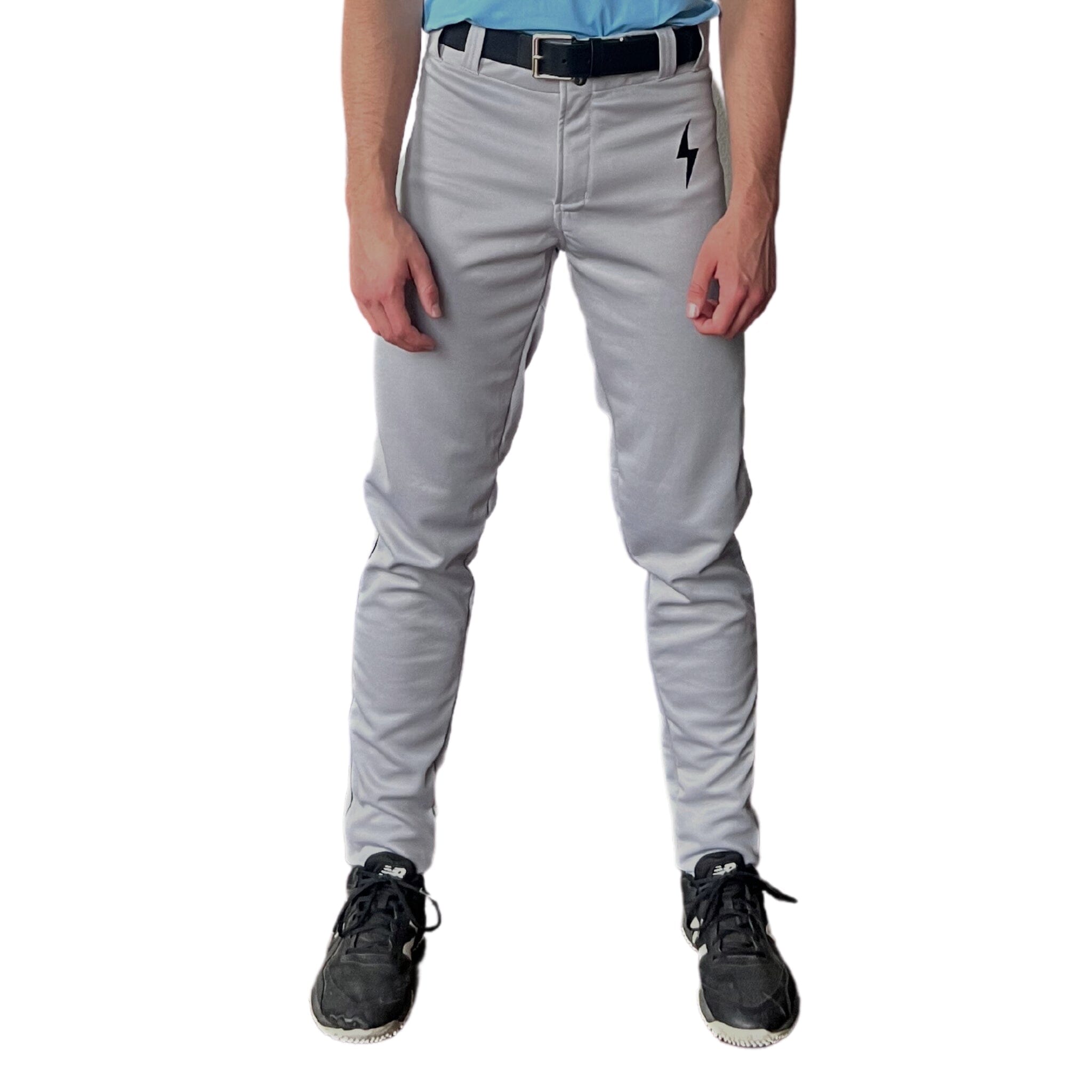 Premium Pro Baseball Pant w/ Piping - Grey/Black- quickbuy