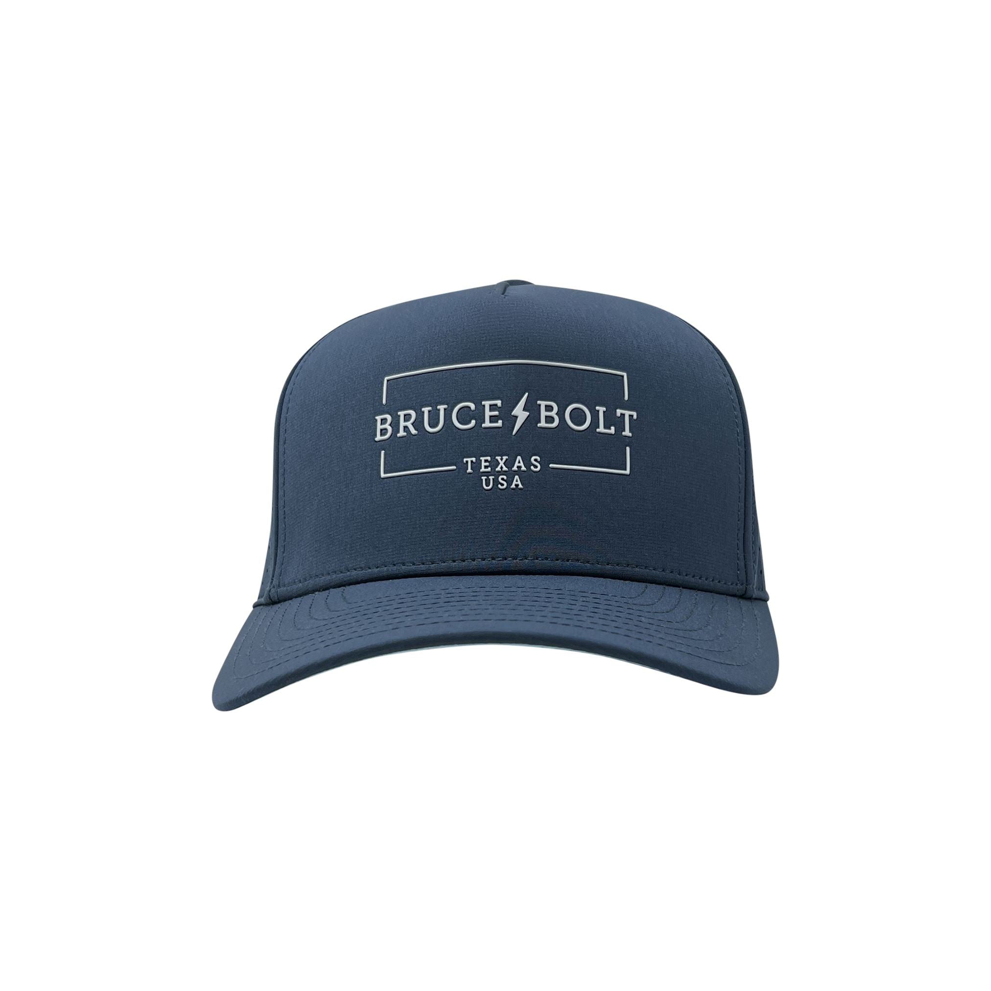"BRUCE BOLT" Standard Snapback Hat - Navy- quickbuy