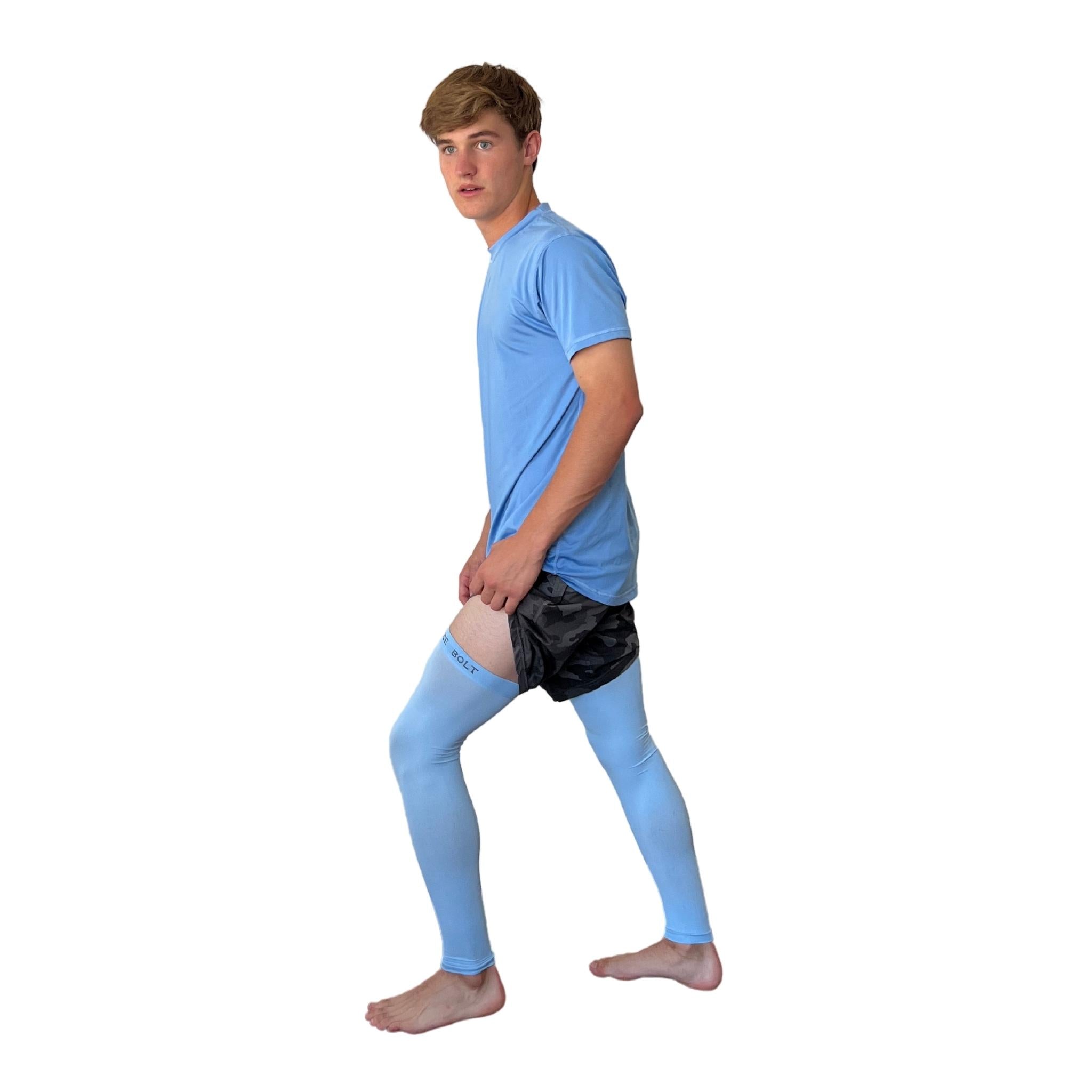 Compression Xtra Long Leg Sleeves (2-Pack) - Baby Blue- thumb 6