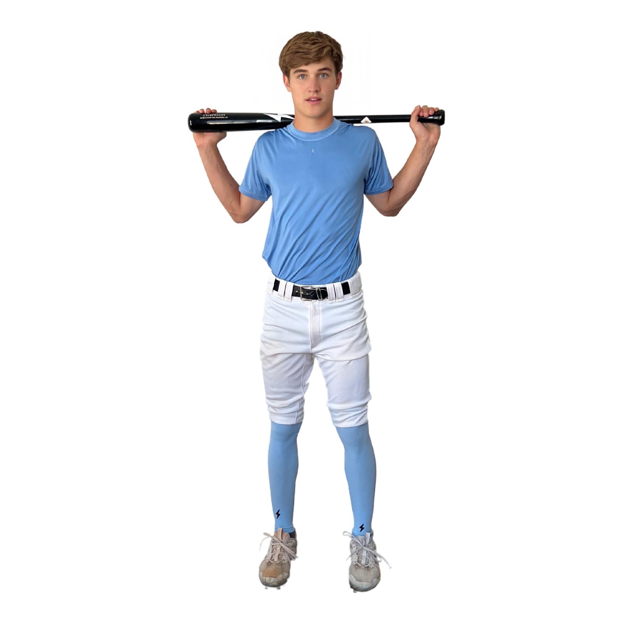 Compression Xtra Long Leg Sleeves (2-Pack) - Baby Blue- thumb 3